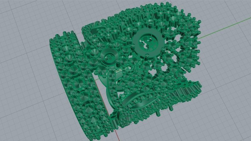 Ring crown N01427 3D print model_4