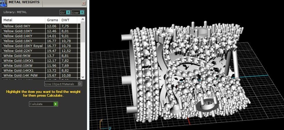 Ring crown N01427 3D print model_7