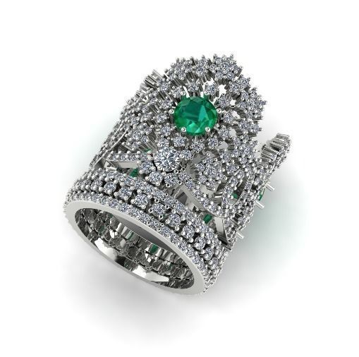 Ring crown N01427 3D print model_3