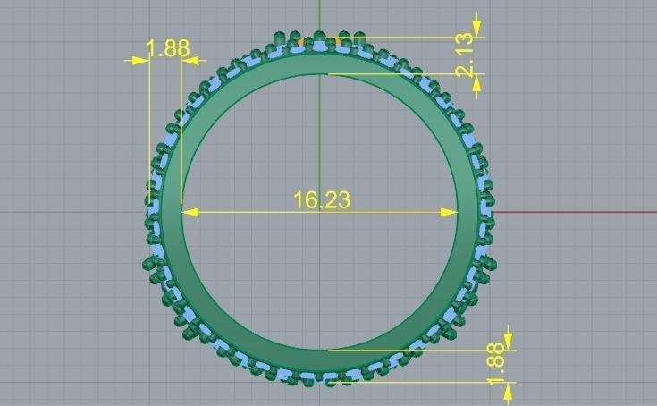 Ring crown N01427 3D print model_5