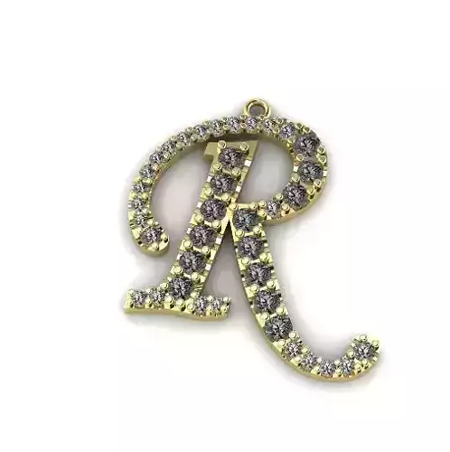 Pendant in the form of a letter R N01417
