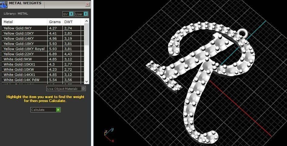 Pendant in the form of a letter R N01417 3D print model_8