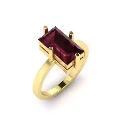 Ring with stone rectangle N01416