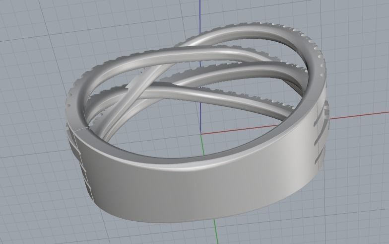 Ring N011767 3D print model_4