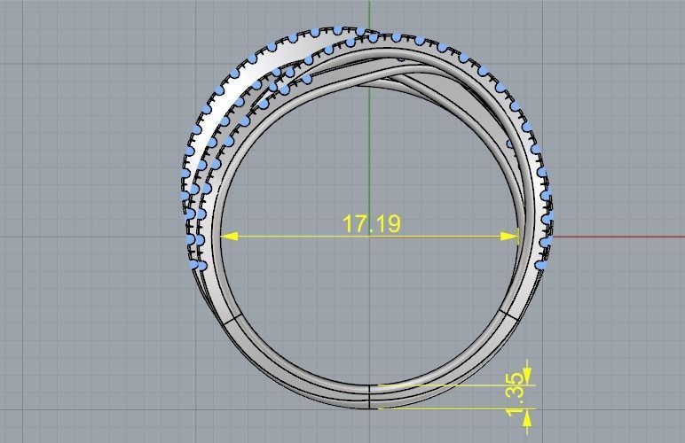 Ring N011767 3D print model_5