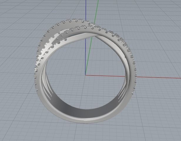 Ring N011767 3D print model_3