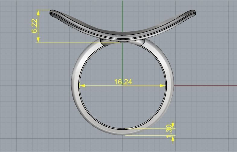 Ring N011755 3D print model_5