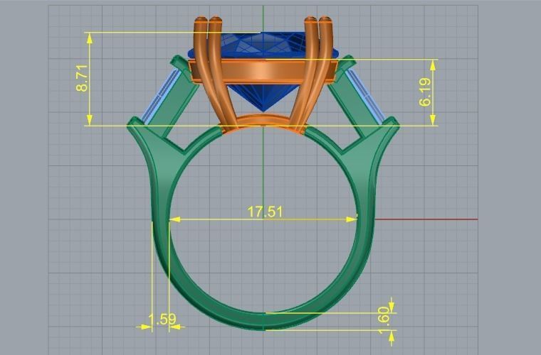 Ring N011740 3D print model_5