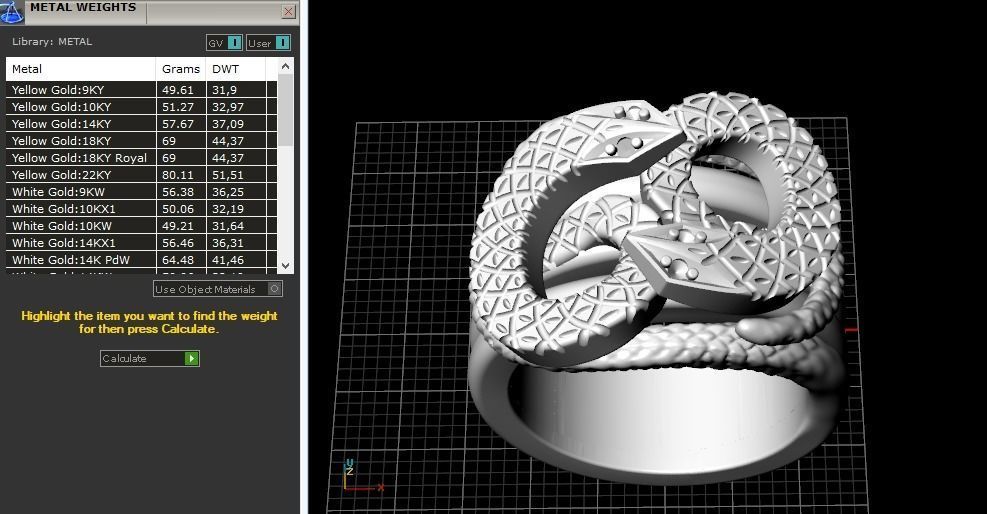 Ring of the Serpent N011734 3D print model_10