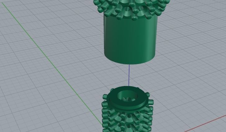 Bullet pendant with spoon N011732 3D print model_4