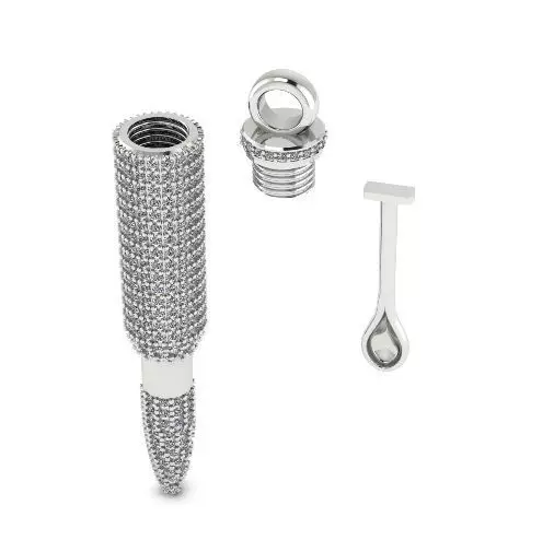 Bullet pendant with spoon N011732 3D print model_0