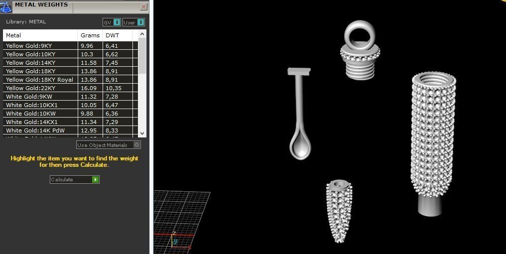 Bullet pendant with spoon N011732 3D print model_7