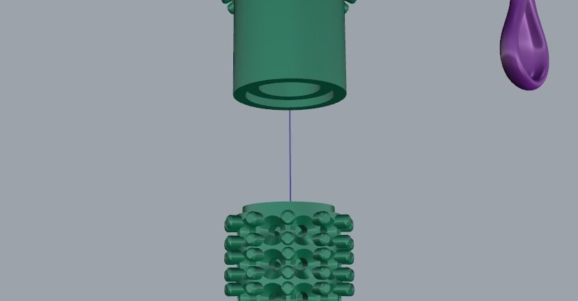 Bullet pendant with spoon N011732 3D print model_3