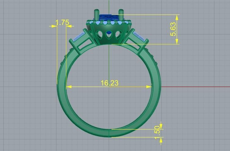 Ring N011729 3D print model_5