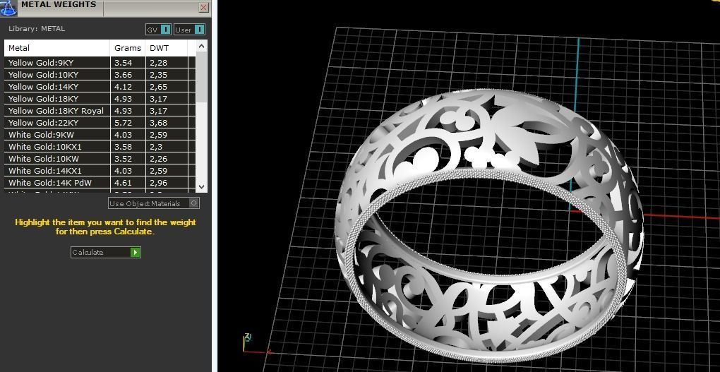 Ring with patterns N011817 3D print model_8