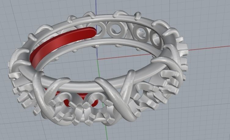 Ring N011816 3D print model_4
