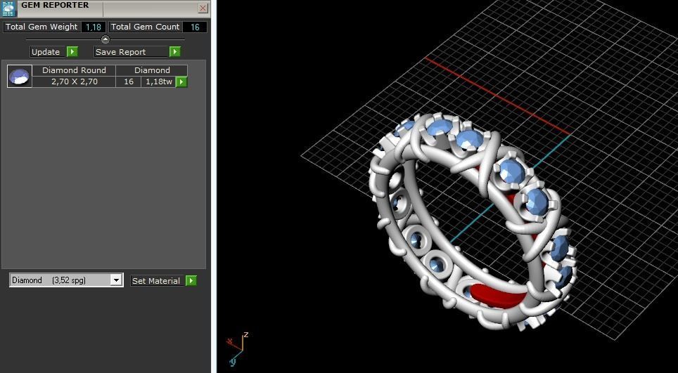 Ring N011816 3D print model_8