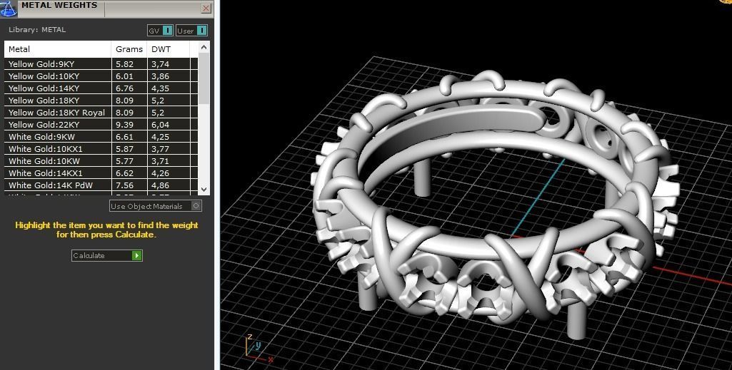 Ring N011816 3D print model_7