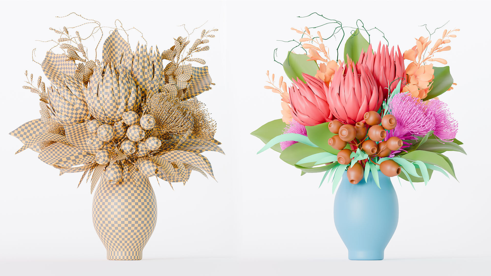 Bouquet of flowers 3D model_5