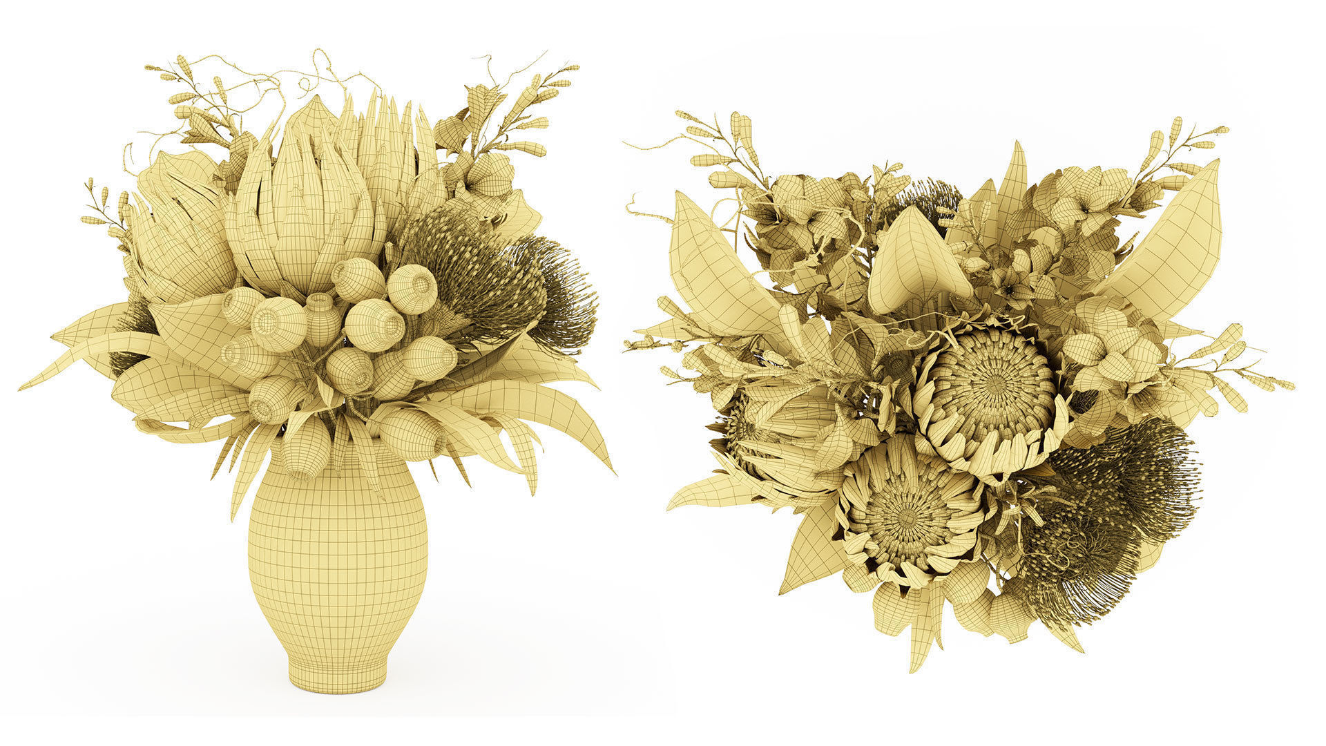 Bouquet of flowers 3D model_4
