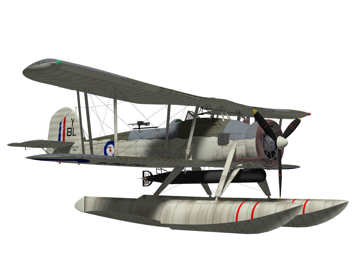 fairey swordfish  Float type 3D model_4