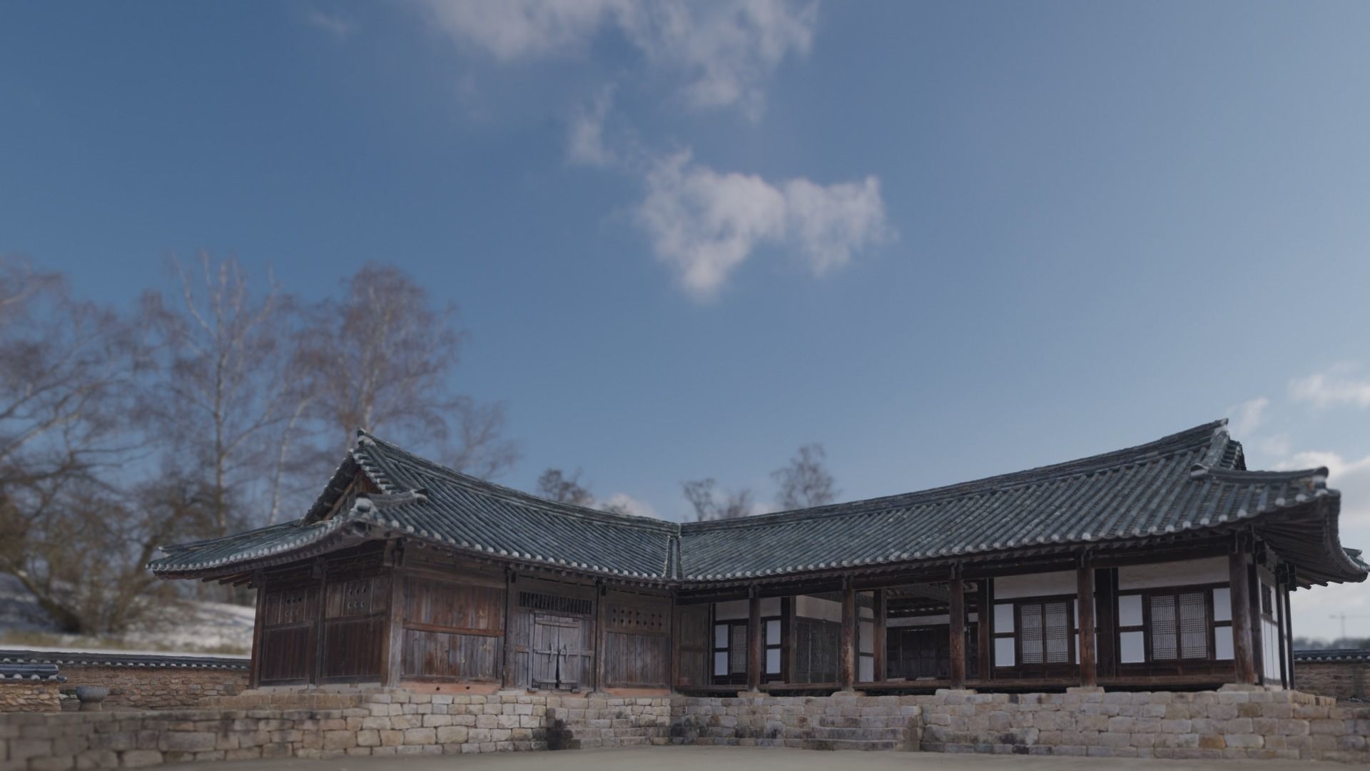 Joseon Local Government Main House 3D model_1