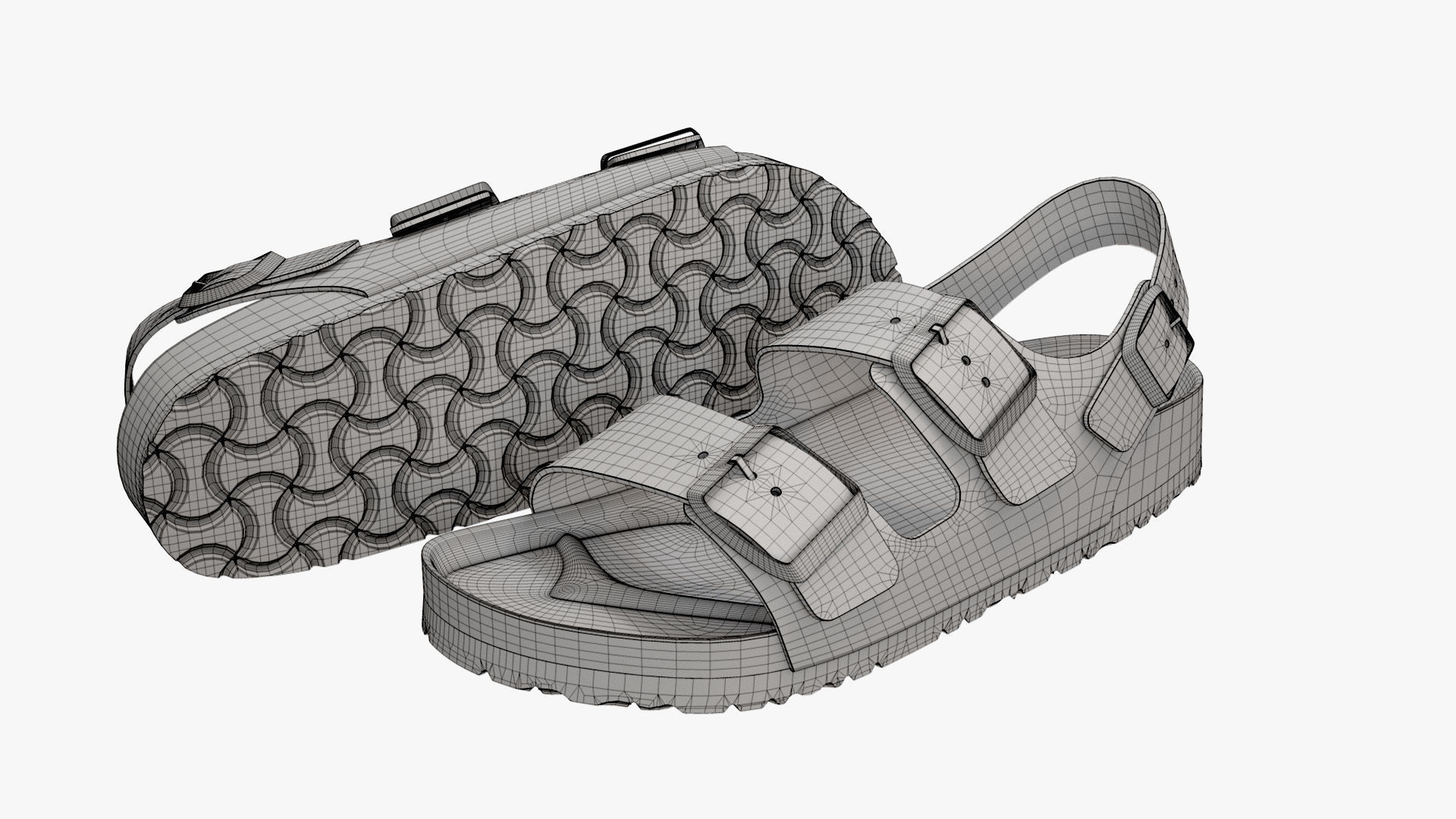 Birkenstock Milano Black Leather 3D model_13