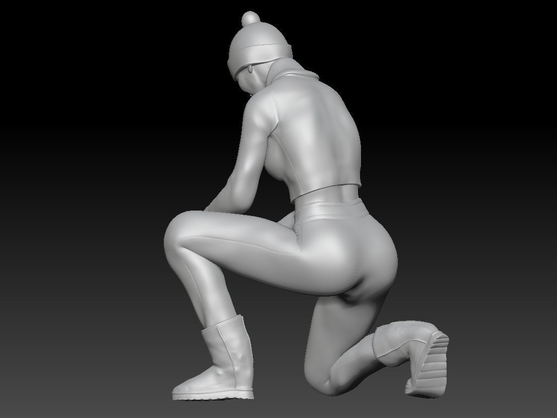 THROW SNOW BALL 2 3D print model_2