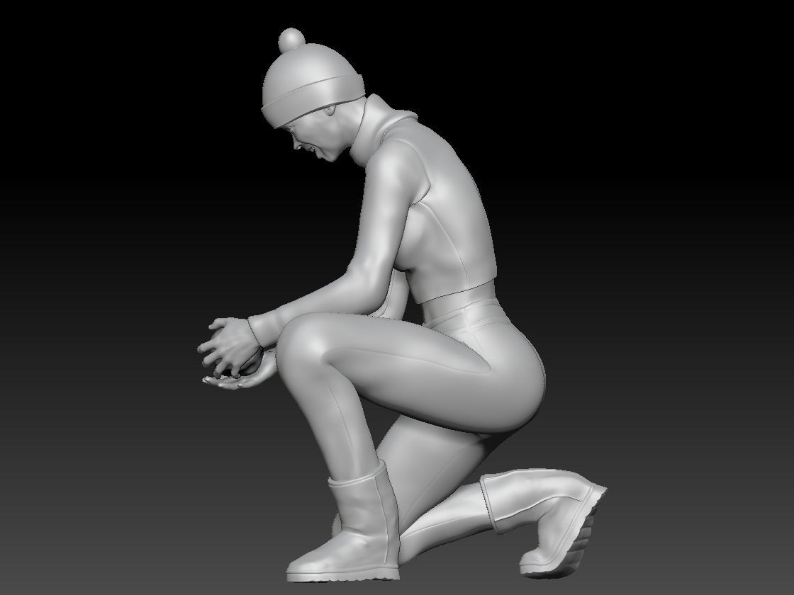 THROW SNOW BALL 2 3D print model_1