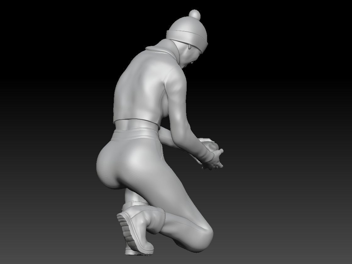 THROW SNOW BALL 2 3D print model_4