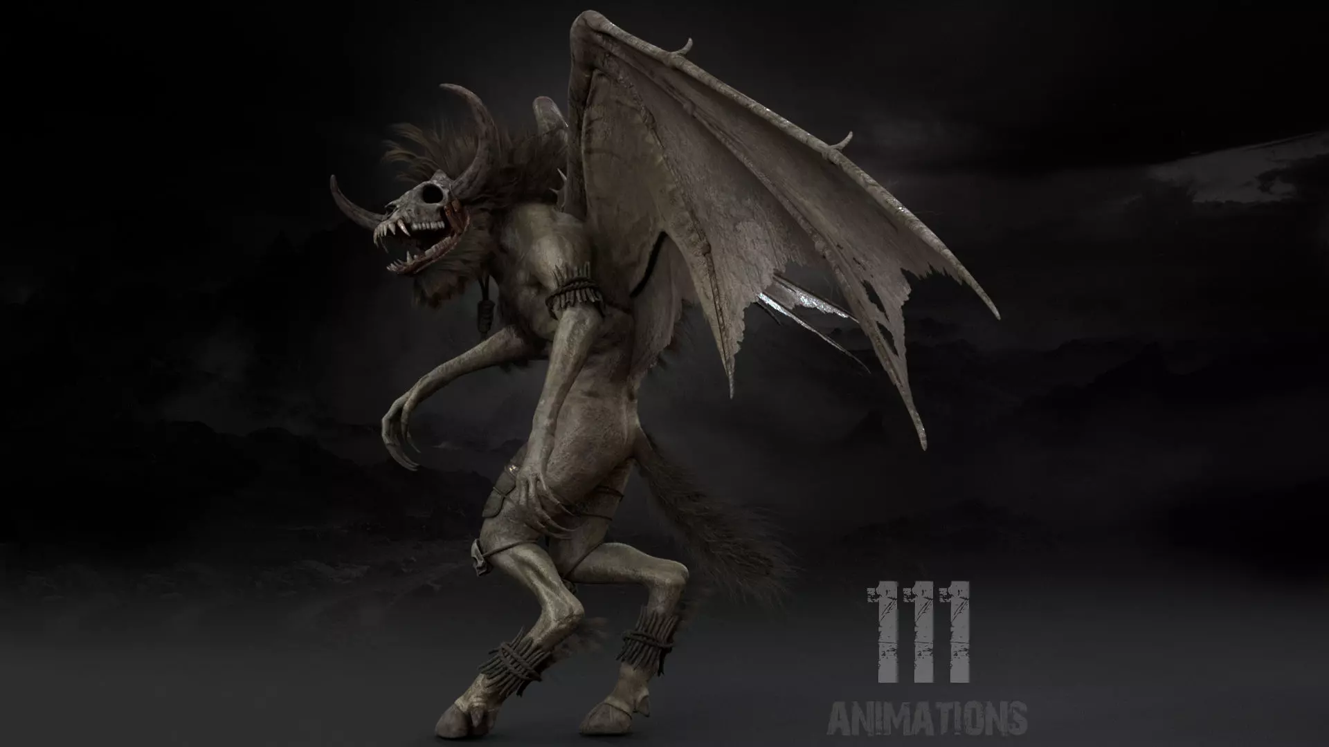 Bloodmoon Rigged Game Ready Low-poly 3D model