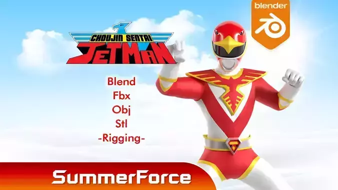 Red Hawk - Chojin Sentai Jetman 3D model