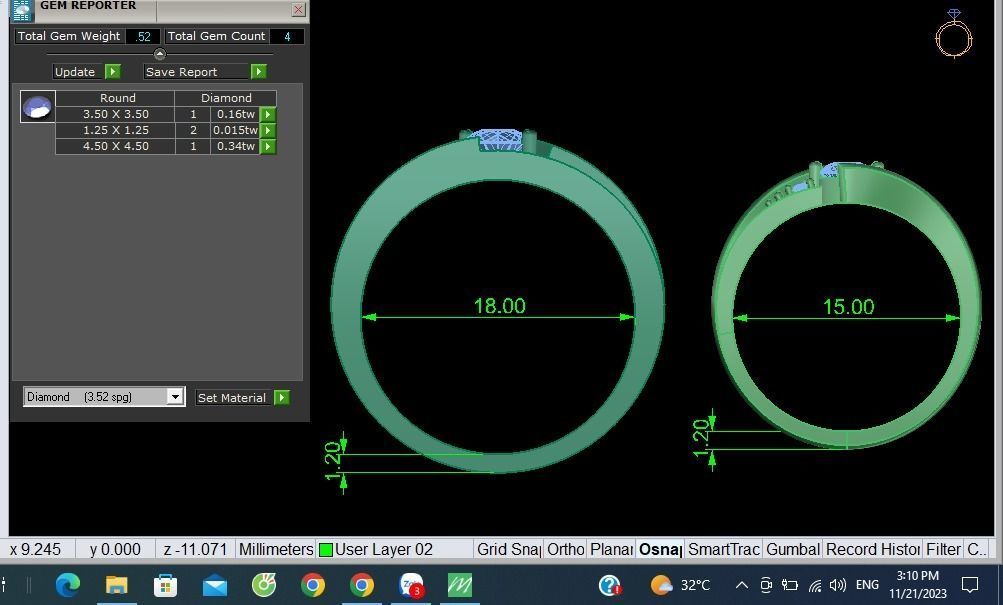 wedding ring 3D print model_2