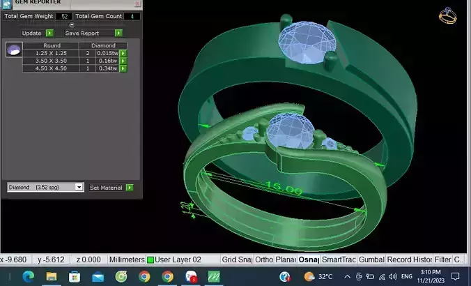 wedding ring 3D print model