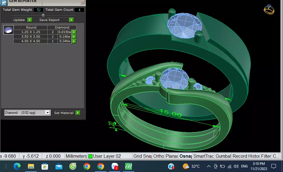 wedding ring 3D print model_0