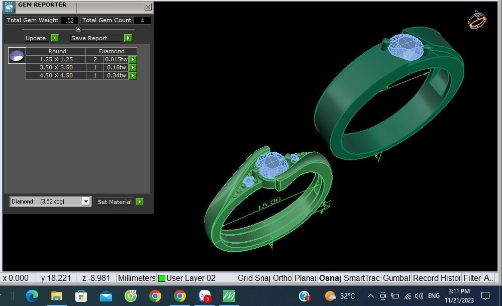 wedding ring 3D print model_6