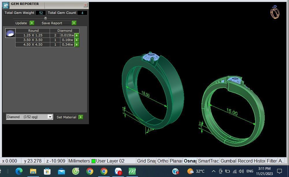wedding ring 3D print model_5