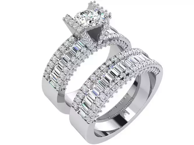 Round Diamond Wedding Set 4798