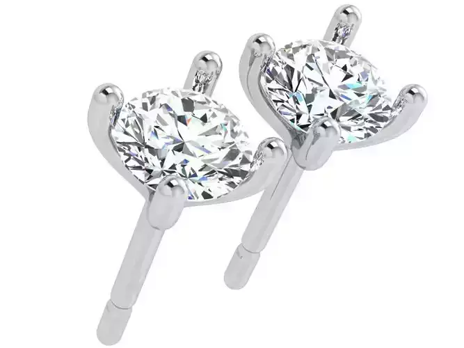 Round Diamond Stud Earring 4804