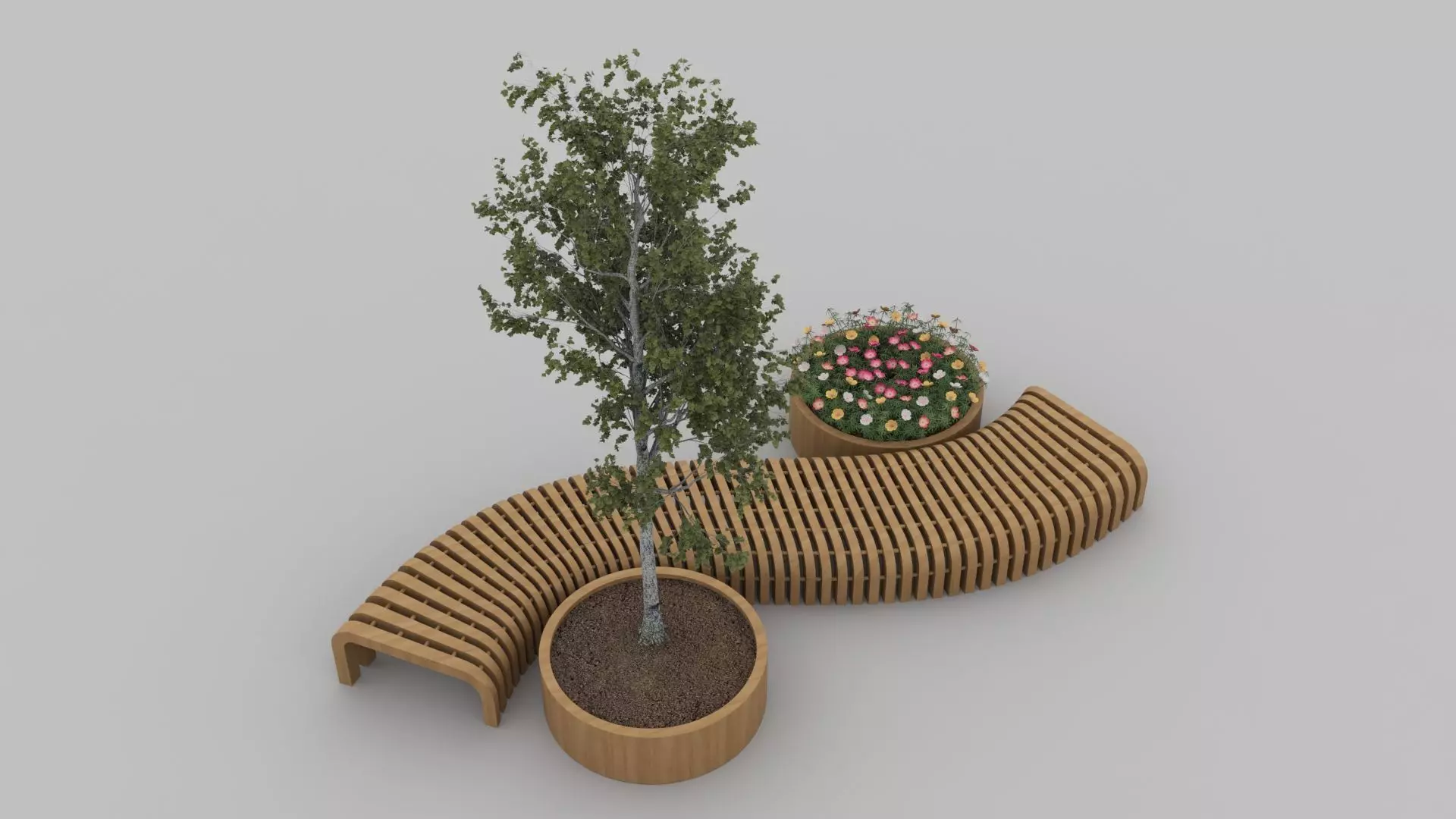 Seating parametric Free 3D model_0