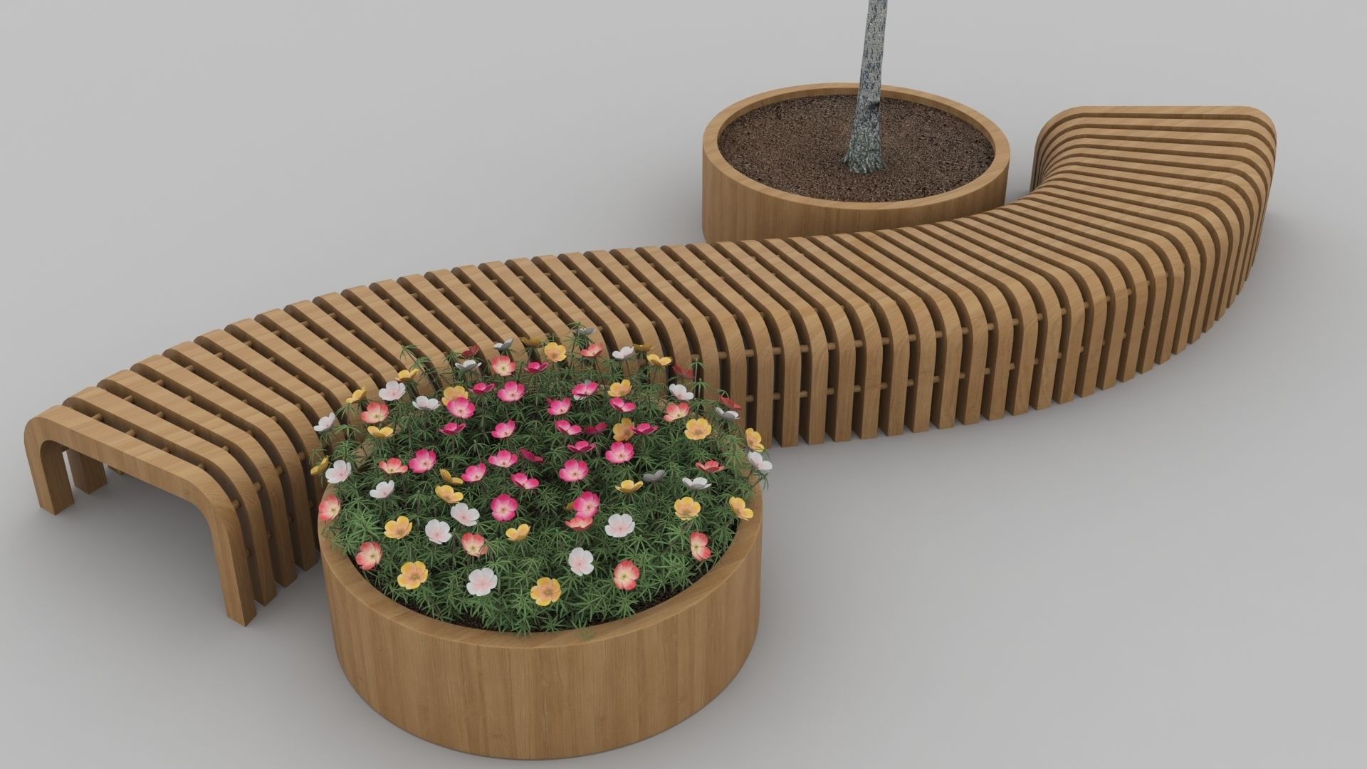 Seating parametric Free 3D model_4