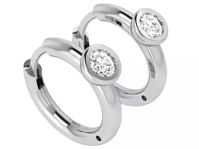 Round Diamond Huggie Earring 4809