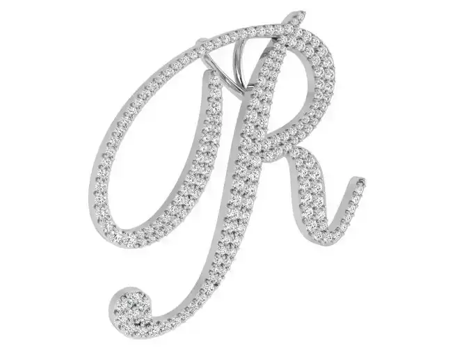 R Letter Pendant 4812