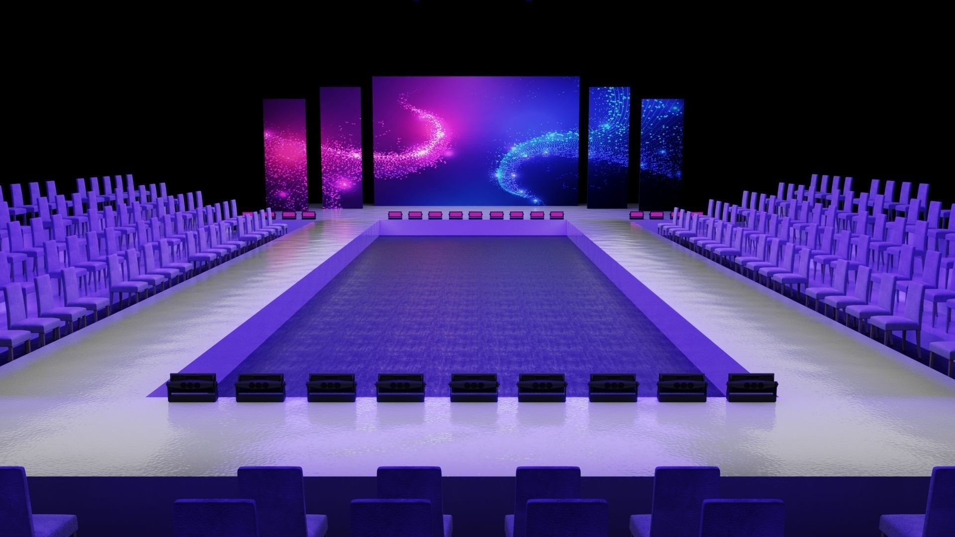 Fashion Show Catwalk Design 2 3D model_4