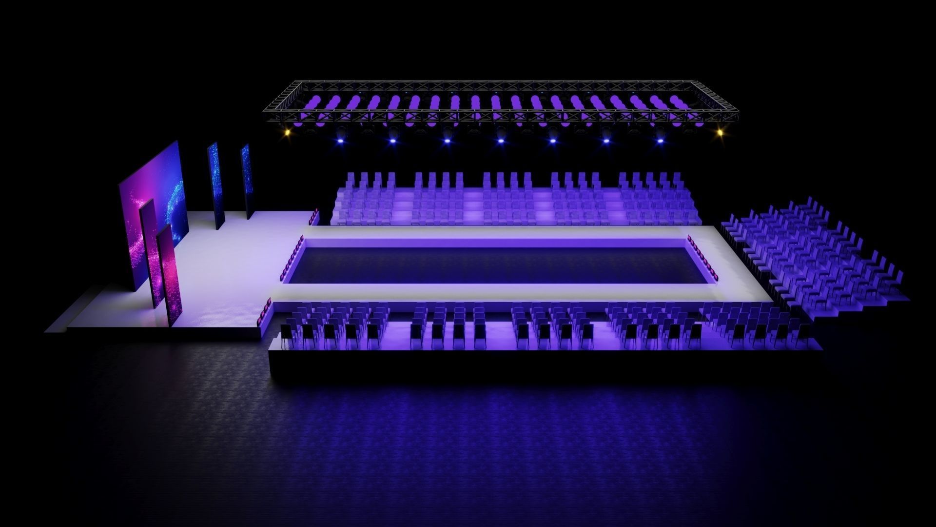 Fashion Show Catwalk Design 2 3D model_3