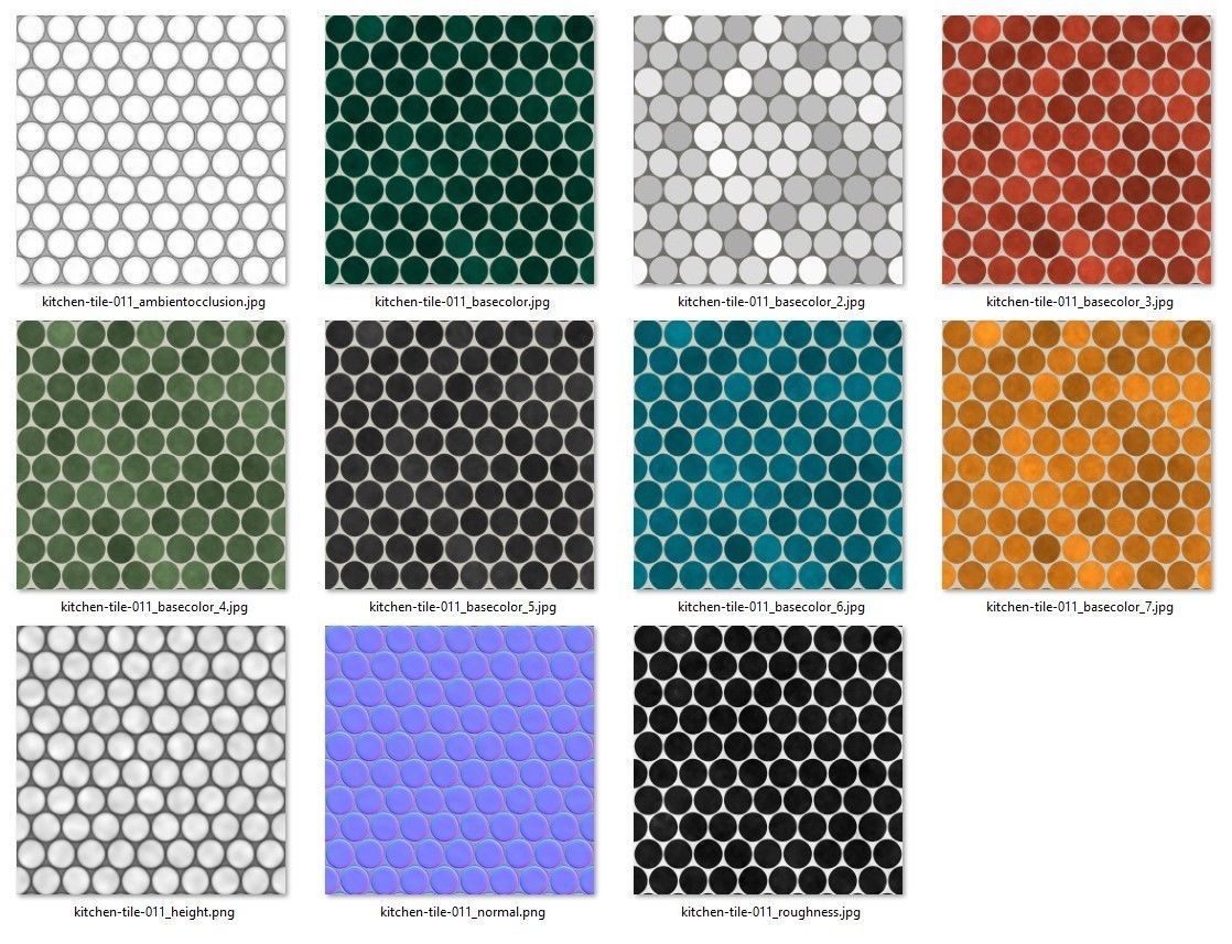 kitchen glaze tile PBR texture 011 Texture_17