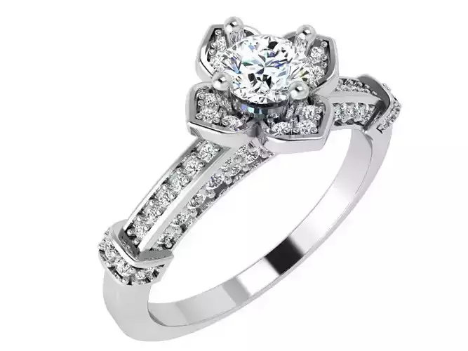 Flower Diamond Ring 4813