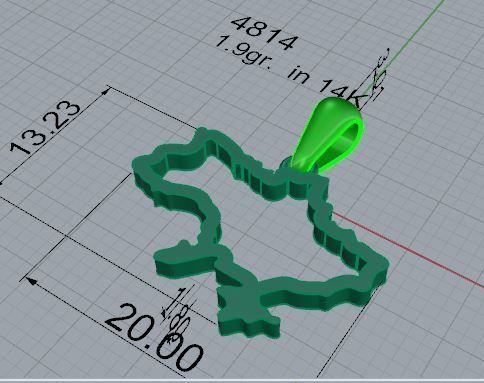 Map Pendant 4814 3D print model_7