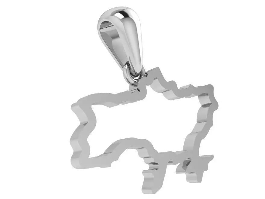 Map Pendant 4814 3D print model_0