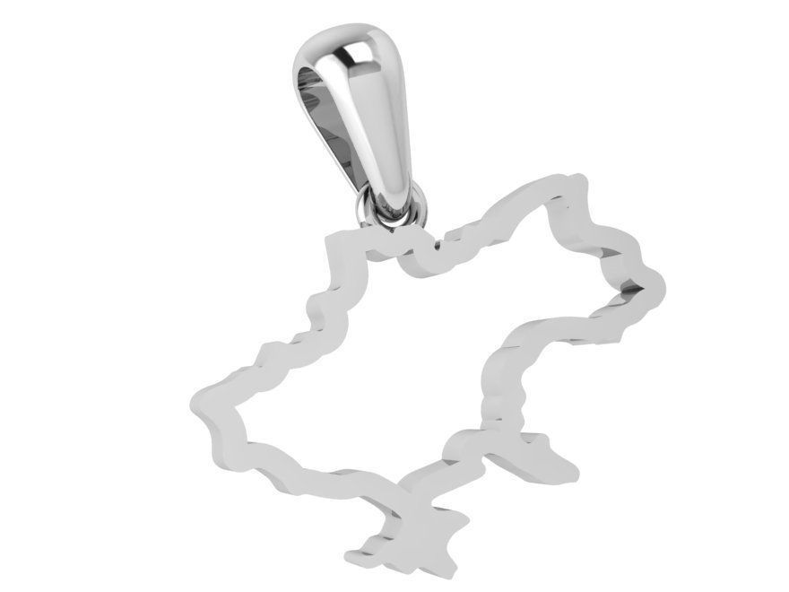 Map Pendant 4814 3D print model_3